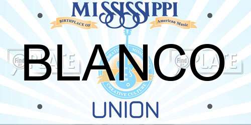 BLANCO Mississippi License Plate