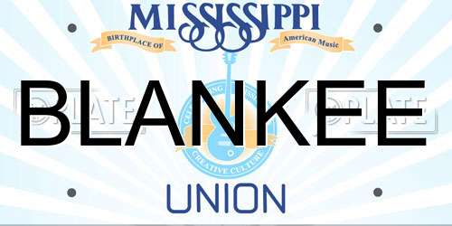BLANKEE Mississippi License Plate