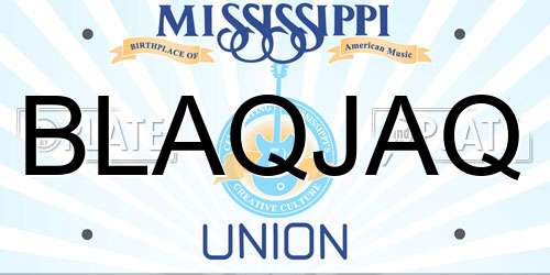 BLAQJAQ Mississippi License Plate
