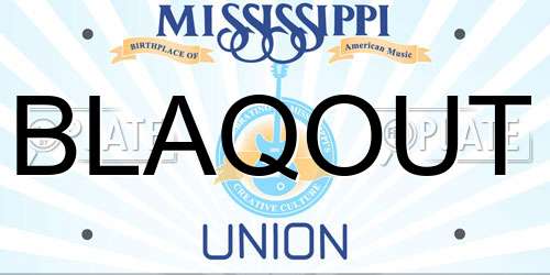 BLAQOUT Mississippi License Plate
