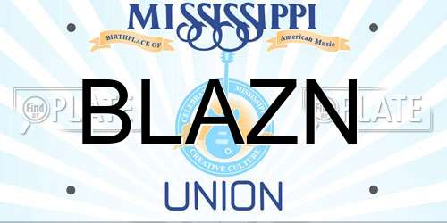 BLAZN Mississippi License Plate