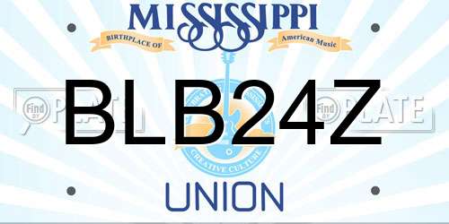 BLB24Z Mississippi License Plate