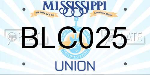 BLC025 Mississippi License Plate