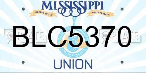 BLC5370 Mississippi License Plate