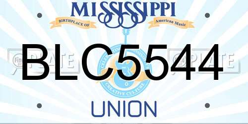 BLC5544 Mississippi License Plate