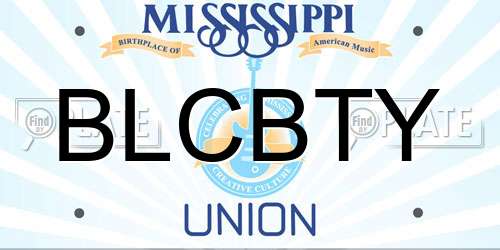BLCBTY Mississippi License Plate