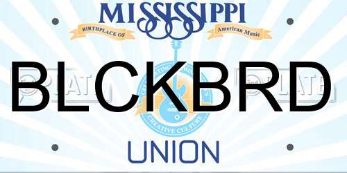 BLCKBRD Mississippi License Plate