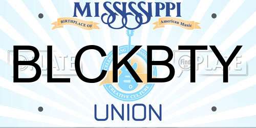 BLCKBTY Mississippi License Plate