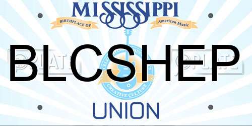 BLCSHEP Mississippi License Plate