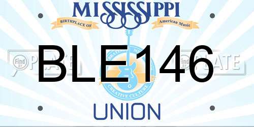 BLE146 Mississippi License Plate