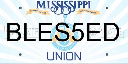 BLES5ED Mississippi License Plate