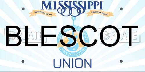 BLESCOT Mississippi License Plate