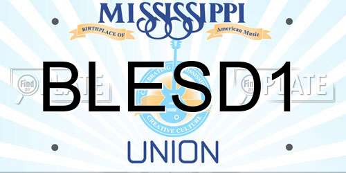 BLESD1 Mississippi License Plate