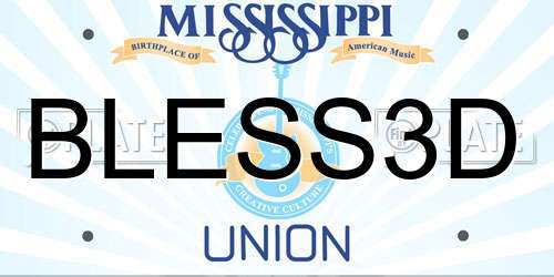 BLESS3D Mississippi License Plate