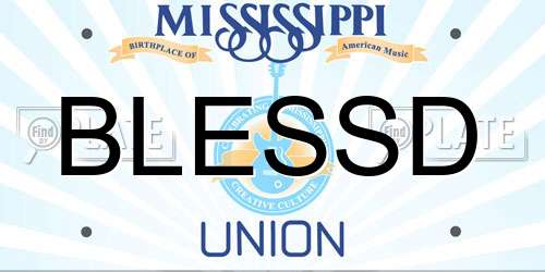 BLESSD Mississippi License Plate