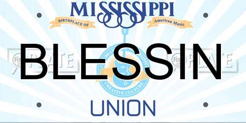 BLESSIN Mississippi License Plate