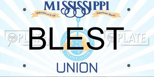 BLEST Mississippi License Plate
