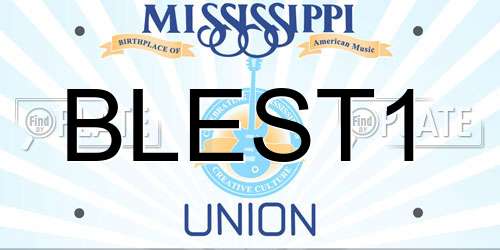 BLEST1 Mississippi License Plate