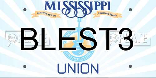 BLEST3 Mississippi License Plate