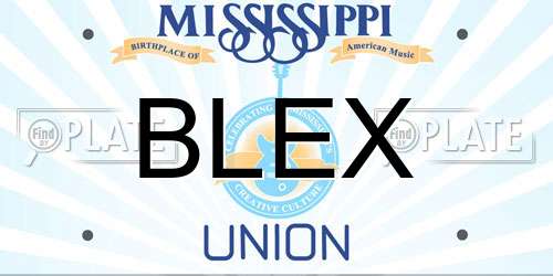 BLEX Mississippi License Plate