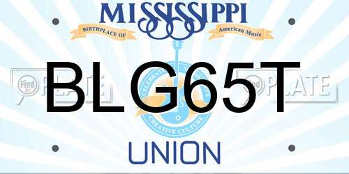 BLG65T Mississippi License Plate