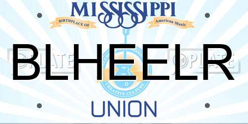 BLHEELR Mississippi License Plate