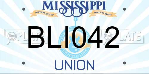 BLI042 Mississippi License Plate