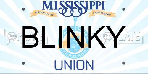 BLINKY Mississippi License Plate