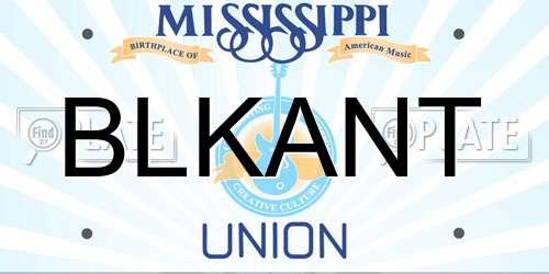 BLKANT Mississippi License Plate