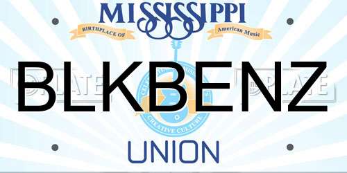 BLKBENZ Mississippi License Plate