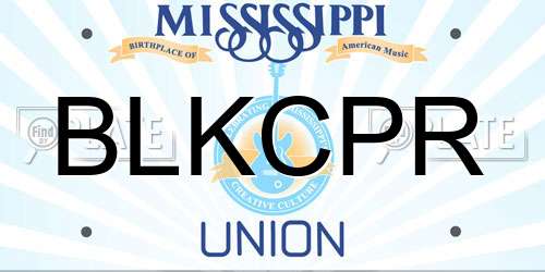 BLKCPR Mississippi License Plate