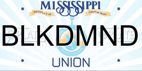 BLKDMND Mississippi License Plate