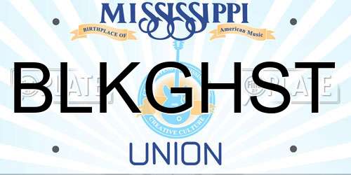 BLKGHST Mississippi License Plate