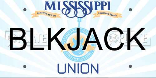 BLKJACK Mississippi License Plate