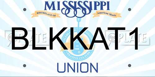 BLKKAT1 Mississippi License Plate