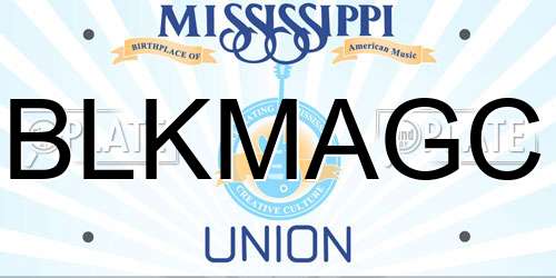 BLKMAGC Mississippi License Plate