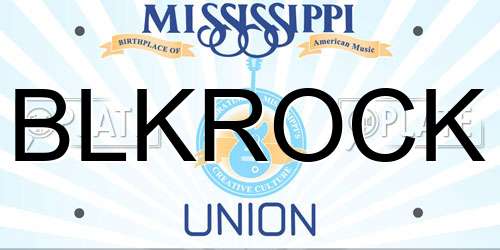 BLKROCK Mississippi License Plate