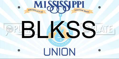 BLKSS Mississippi License Plate
