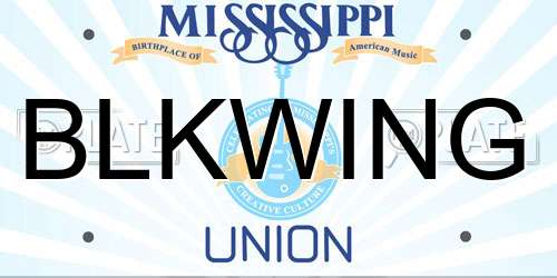 BLKWING Mississippi License Plate