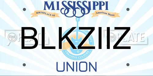 BLKZIIZ Mississippi License Plate