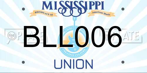 BLL006 Mississippi License Plate