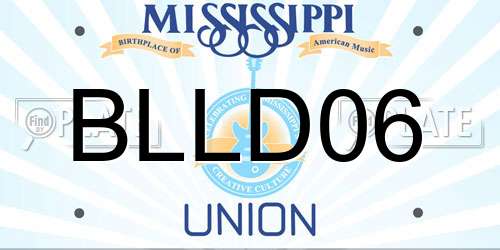 BLLD06 Mississippi License Plate