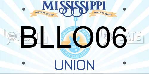 BLLO06 Mississippi License Plate