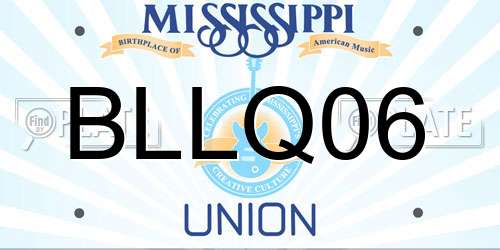 BLLQ06 Mississippi License Plate