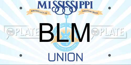 BLM Mississippi License Plate