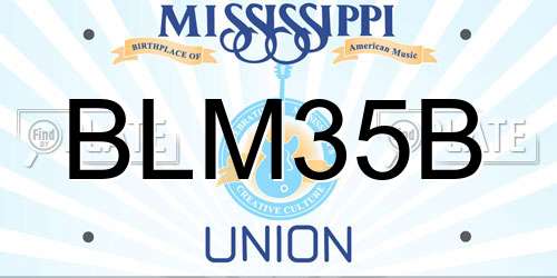 BLM35B Mississippi License Plate