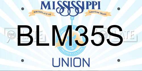 BLM35S Mississippi License Plate