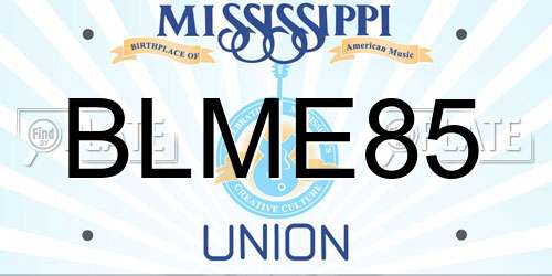 BLME85 Mississippi License Plate