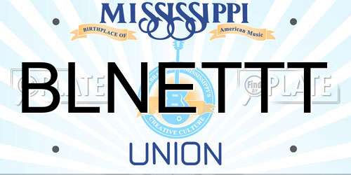 BLNETTT Mississippi License Plate