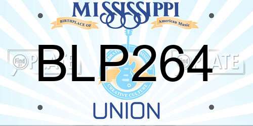 BLP264 Mississippi License Plate